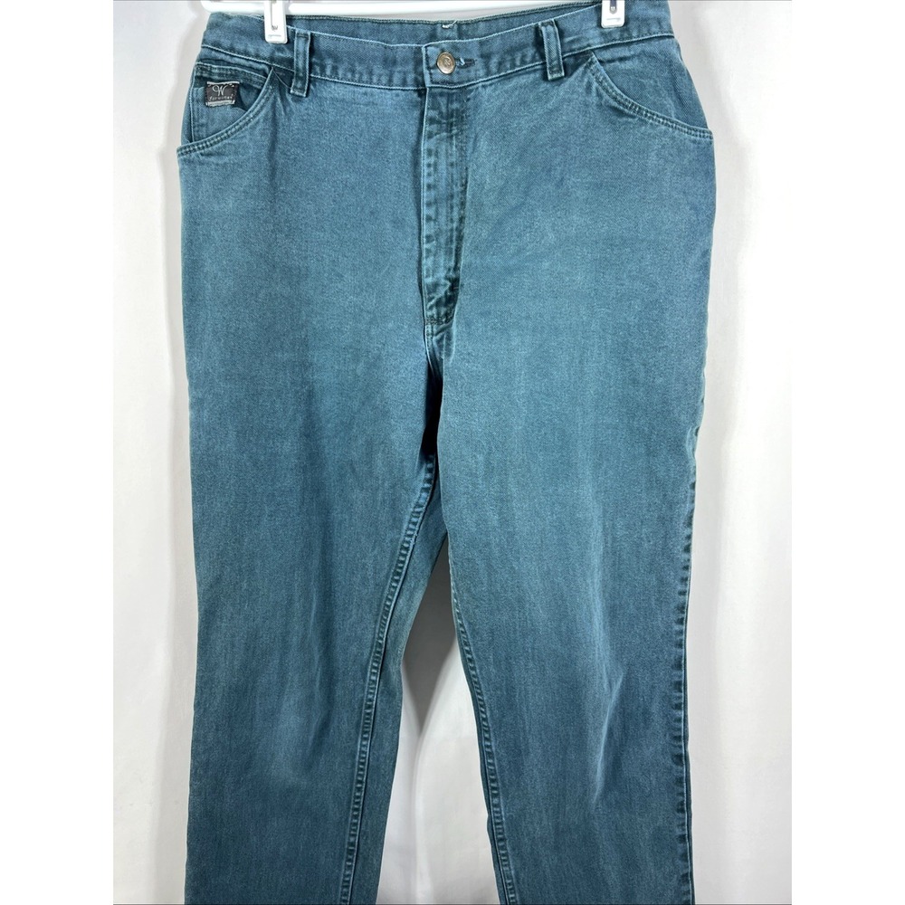 Wrangler For Women Vintage 80's‎ Western Women's Green Denim Jeans Size 32